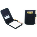 Black Polyester Pocket Writing Pad Holder (3 7/8"x5 1/2"x1/2")